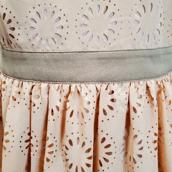 Altar'd State Dress in Peach and Tan - Picture 3 of 5